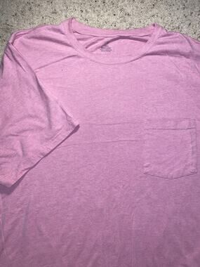 HB Mens Big & Tall 5XLT Pink Heavy Duty Pocket Work Outdoor Summer Tee Shirt